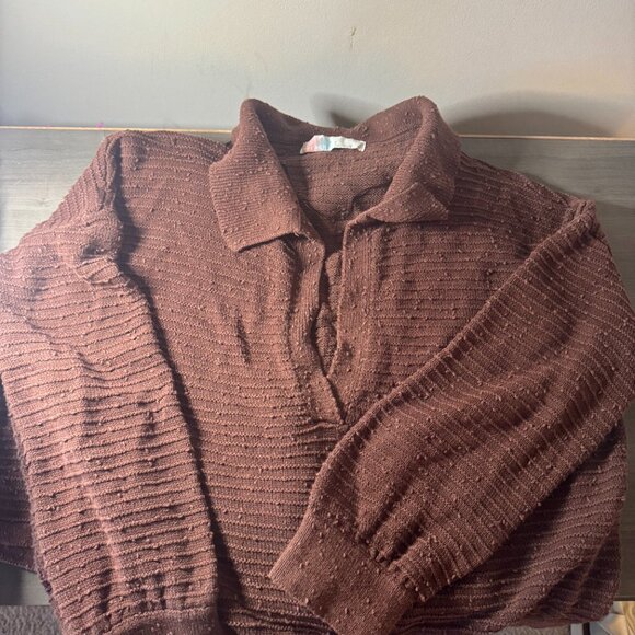 Free People Carter Sweater Set, Brown Size L - Picture 2 of 3
